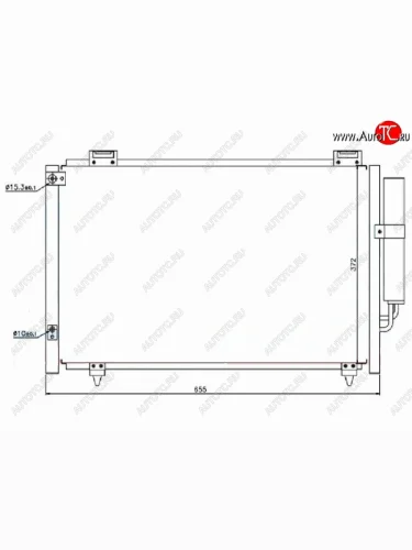 Радиатор кондиционера SAT Lifan Solano  дорестайлинг (2010-2015)