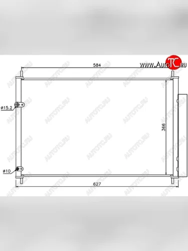 Радиатор кондиционера SAT Toyota Allion T260 седан дорестайлинг (2007-2010)
