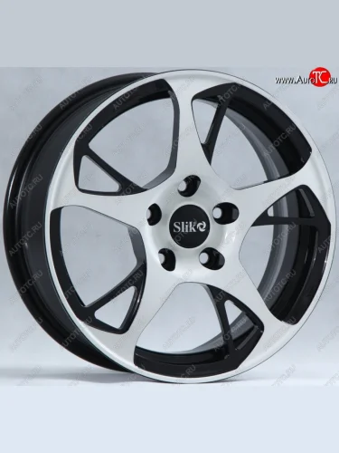 Кованый диск Slik classik R16x6.5 Черный глянцевый с белой лицевой поверхностью (BKFW) 6.5x16 (Цвет: BKFW) 