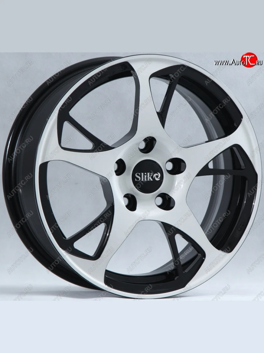 Кованый диск Slik classik R16x6.5 Черный глянцевый с белой лицевой поверхностью (BKFW) 6.5x16   (Цвет: BKFW)  в Керчи Республика Крым