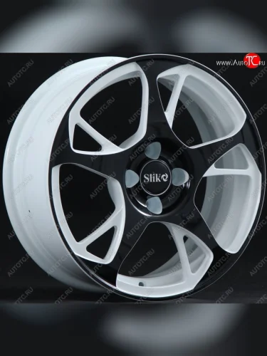 Кованый диск Slik classik R16x6.5 Белый глянцевый с чёрной лицевой поверхностью 6.5x16 (Цвет: Белый глянцевый с чёрной лицевой поверхностью 6.5x16) 