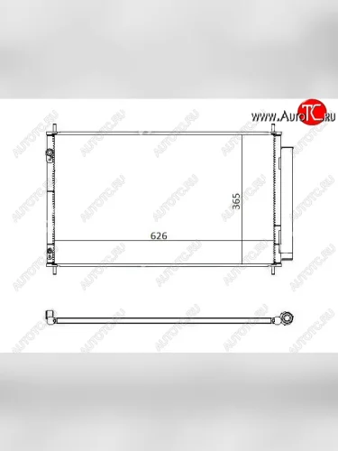 Радиатор кондиционера SAT Toyota Aqua  P10 (2011-2017) дорестайлинг, 1-ый рестайлинг