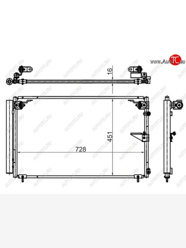 Радиатор кондиционера SAT Lexus LS430 XF30 дорестайлинг (2000-2003)