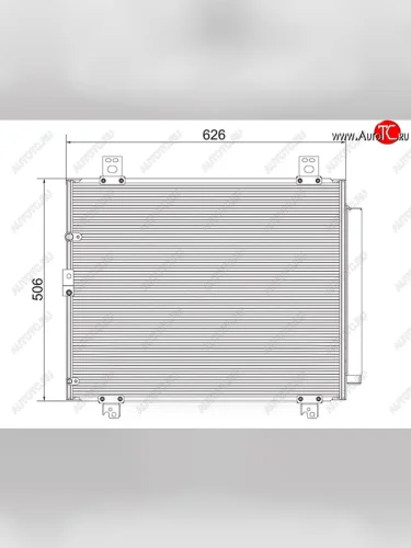 Радиатор кондиционера SAT Toyota Hiace H200 минивэн (Япония) дорестайлинг  (2004-2007)
