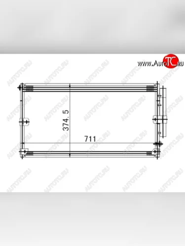 Радиатор кондиционера SAT Toyota Land Cruiser  10 100 (1998-2007) дорестайлинг, 1-ый рестайлинг, 2-ой рестайлинг