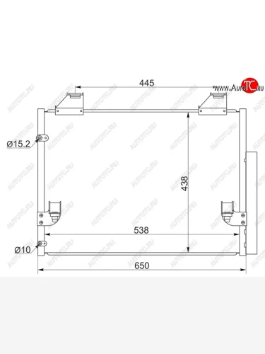 Радиатор кондиционера SAT (2.5D) Toyota Hilux ( AN10,AN20,  AN20,AN30) (2004-2016) дорестайлинг, 1-ый рестайлинг,  2-ой рестайлинг