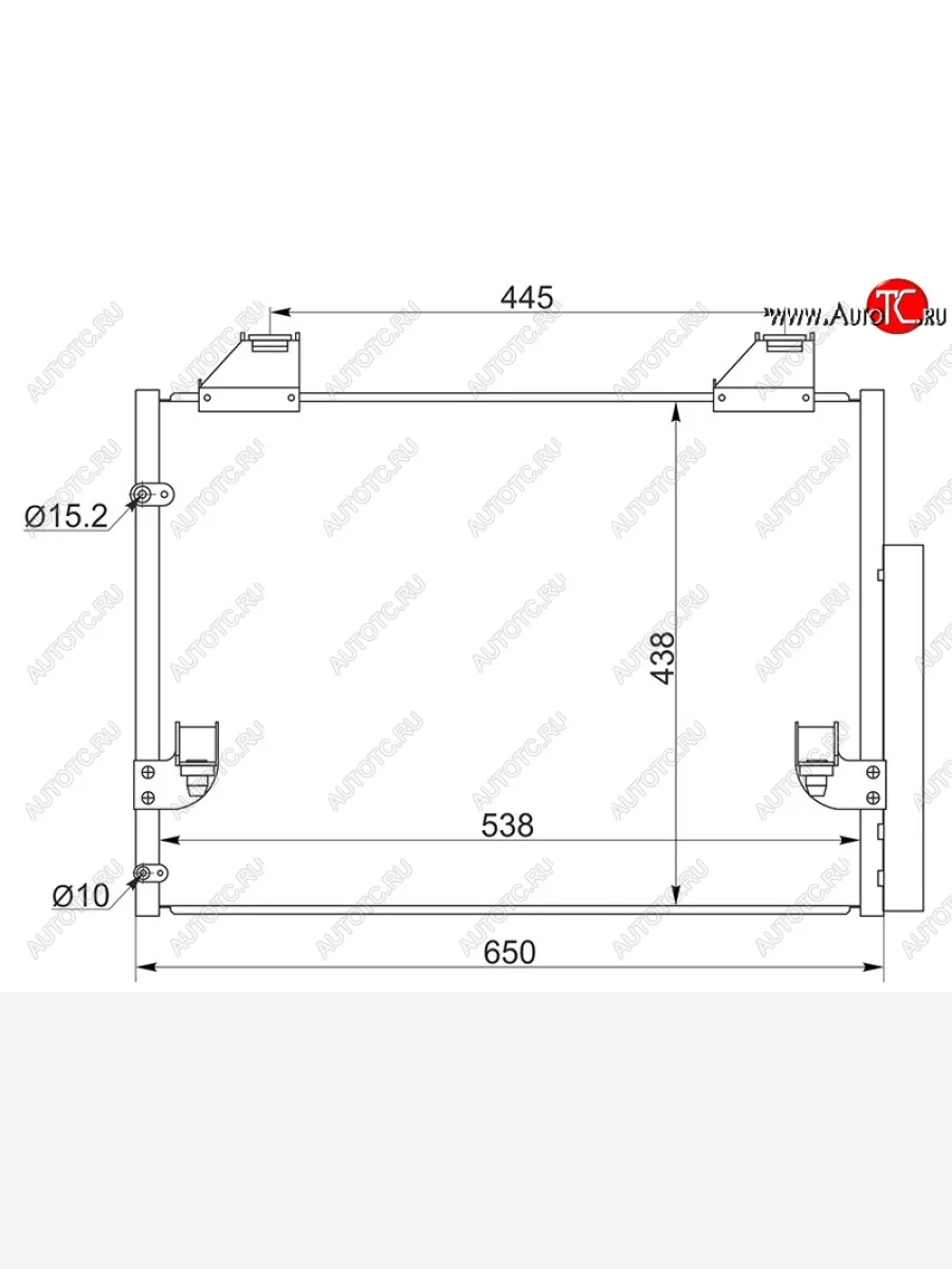 Радиатор кондиционера SAT (2.5D) Toyota Hilux AN20,AN30  2-ой рестайлинг (2011-2016)  в Самаре Самарской области