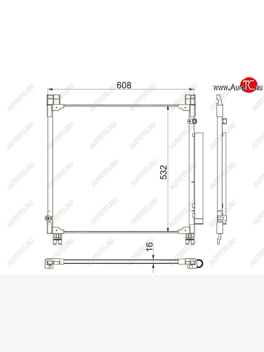 Радиатор кондиционера REVO SAT Toyota Hilux AN120 дорестайлинг (2016-2020)  в Керчи Республика Крым