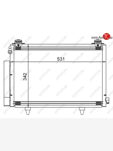 Радиатор кондиционера SAT Toyota Vitz XP10 хэтчбэк 5 дв. (1998-2001)