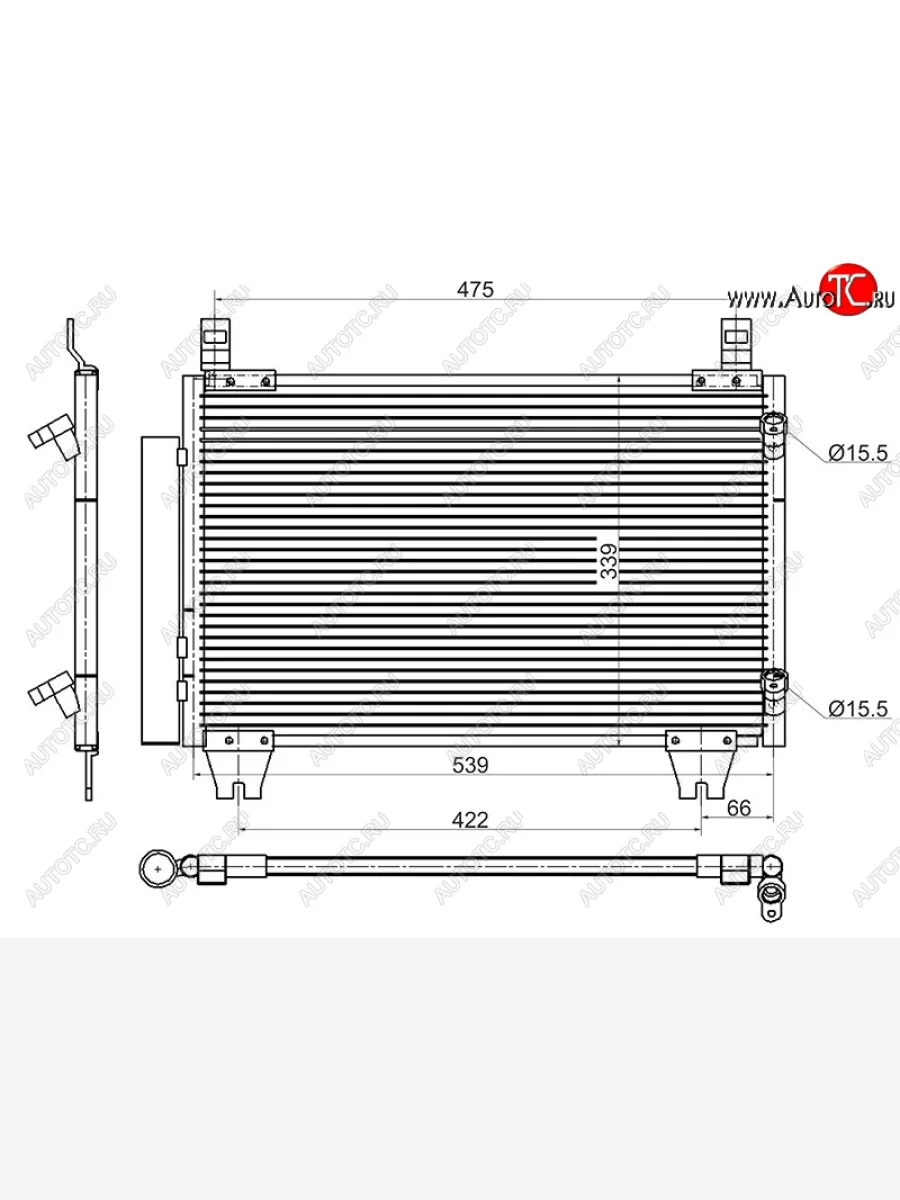 Радиатор кондиционера SAT  Toyota  Vitz  XP90, Yaris  XP90  в Керчи Республика Крым