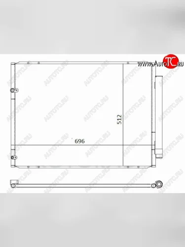 Радиатор кондиционера SAT Toyota Sienna XL20 дорестайлинг (2003-2006)