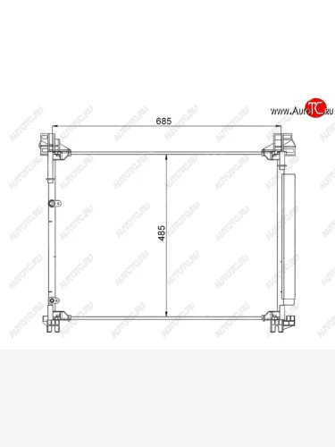 Радиатор кондиционера SAT Toyota Highlander  XU50 (2013-2017) дорестайлинг