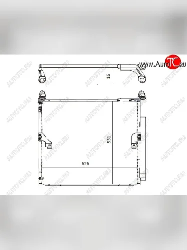 Радиатор кондиционера SAT Lexus GX460 J150 1-ый рестайлинг (2013-2019)
