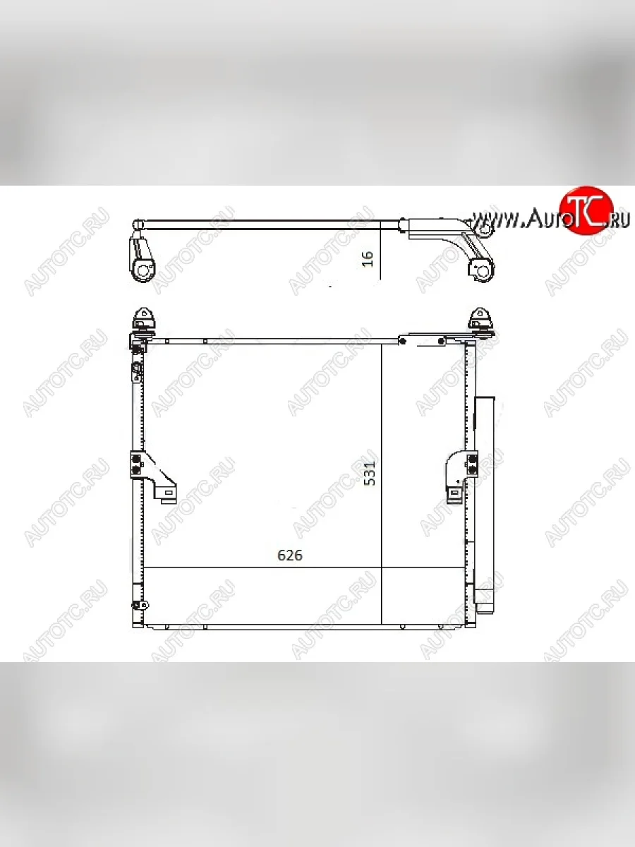 Радиатор кондиционера SAT Lexus GX460 J150 1-ый рестайлинг (2013-2019)  в Керчи Республика Крым