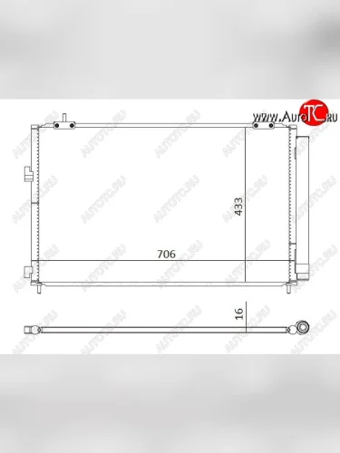 Радиатор кондиционера SAT Toyota RAV4 XA40 5 дв. дорестайлинг (2012-2015)