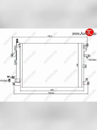 Радиатор кондиционера SAT Volvo XC90 C дорестайлинг (2002-2006)