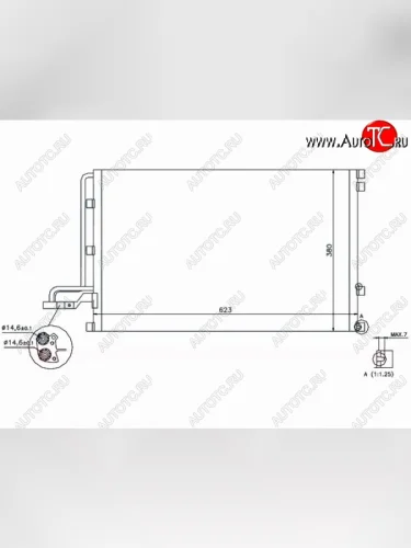 Радиатор кондиционера SAT Volvo S40 MS седан дорестайлинг (2004-2007)