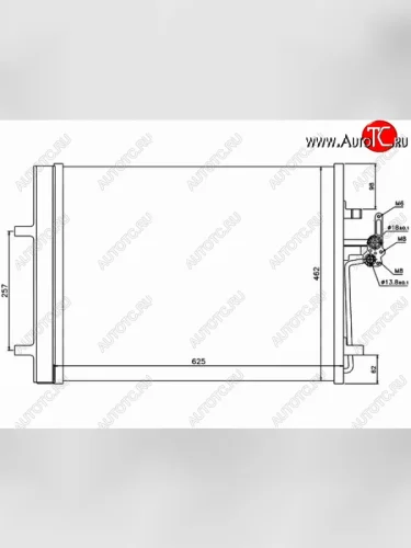 Радиатор кондиционера SAT Ford Galaxy 2 дорестайлинг (2006-2010)