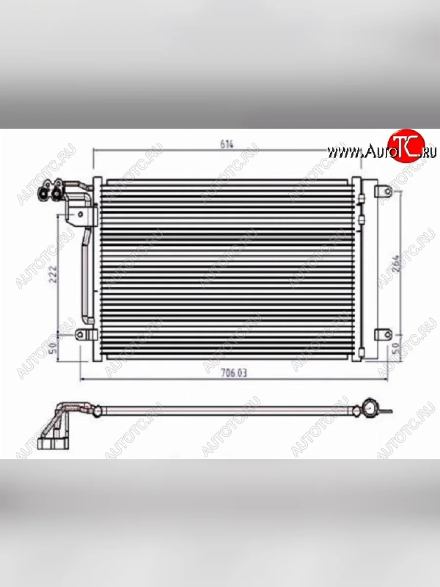 Радиатор кондиционера SAT Skoda Fabia Mk2 хэтчбэк дорестайлинг (2007-2010)  в Керчи Республика Крым
