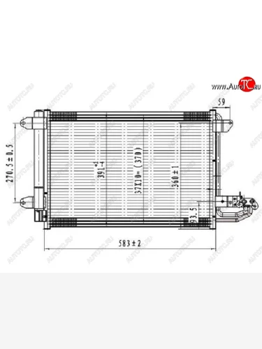 Радиатор кондиционера SAT Seat Altea 5P дорестайлинг (2004-2009)