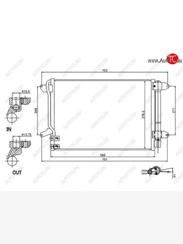 Радиатор кондиционера SAT Volkswagen Beetle  A5 (5С1) хэтчбэк 3 дв. - Jetta  A6