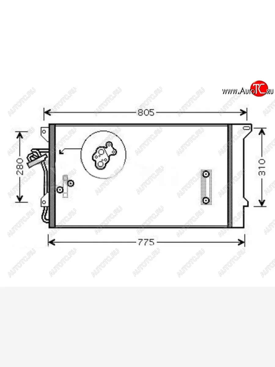 Радиатор кондиционера SAT Porsche Cayenne 957 (2007-2010)  с доставкой в г. Керчь