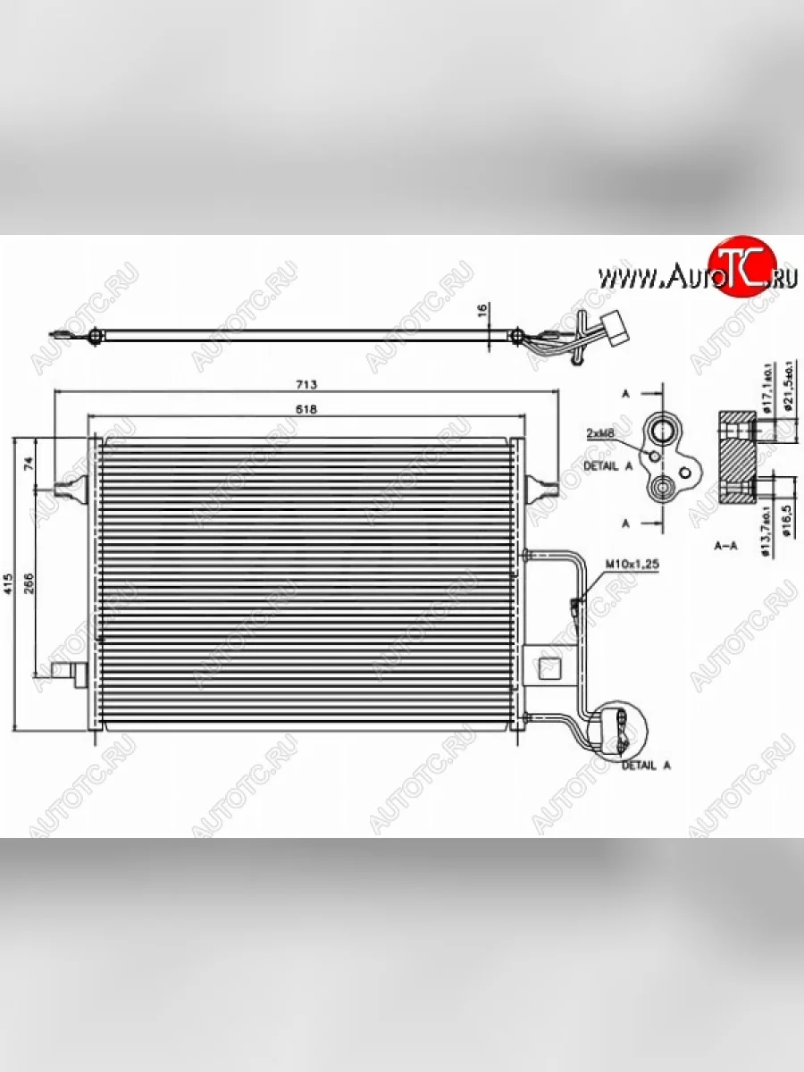 Радиатор кондиционера SAT  Volkswagen Passat (2000-2005) B5.5  в Керчи Республика Крым