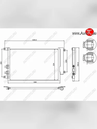 Радиатор кондиционера SAT (1.9TD / 3.2 / 1.6T / 1.8T / 1.9TD / 2.0T / 2.4TD / 2.5T) Alfa Romeo 147  937A - GT  937