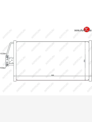 Радиатор кондиционера SAT BMW 5 серия  E39 - 7 серия  E38
