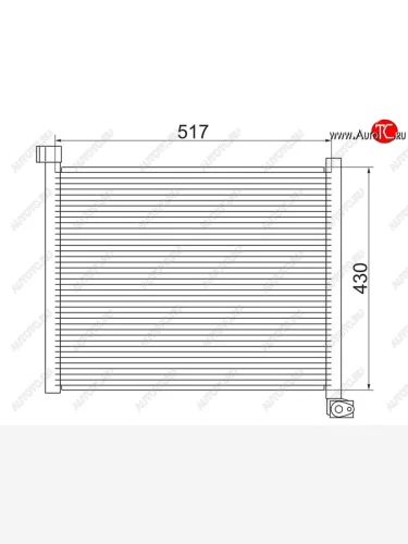Радиатор кондиционера SAT Dodge Durango ND дорестайлинг (2003-2006)