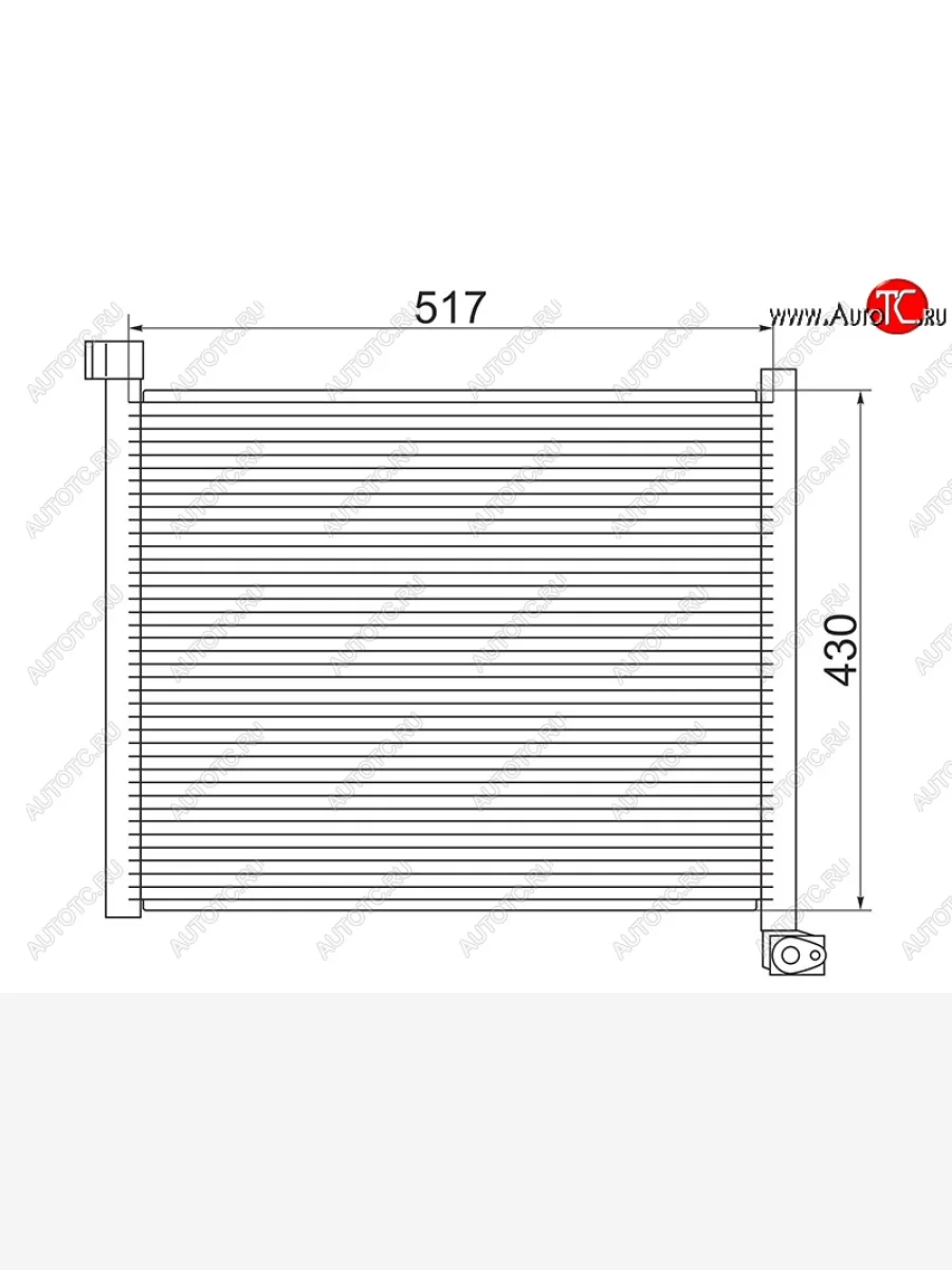 Радиатор кондиционера SAT Dodge Durango ND дорестайлинг (2003-2006)  с доставкой в г. Керчь