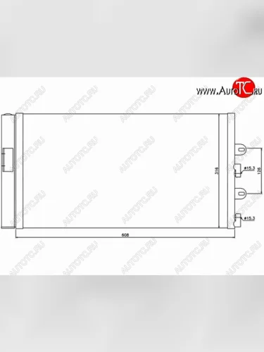 Радиатор кондиционера SAT (1.2) Fiat Punto  188 (1999-2007) хэтчбэк 3 дв. дорестайлинг, хэтчбэк 5 дв. дорестайлинг, хэтчбэк 3 дв. рестайлинг, хэтчбэк 5 дв. рестайлинг
