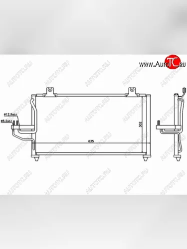 Радиатор кондиционера SAT KIA Shuma FB седан дорестайлинг (1997-2001)