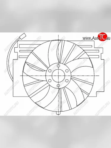 Вентилятор радиатора SAT (в сборе) BMW X5  E53 (1999-2006) дорестайлинг, рестайлинг