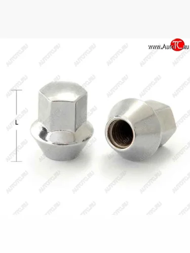 Гайка под гаечный ключ (пос.место: конус) диска колеса Гайка M12 1.5 конус 30 мм M12 1.5 Renault Capture JB,JE дорестайлинг (2019-2024) 