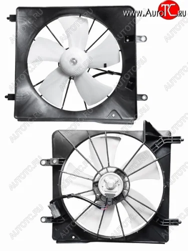 Вентилятор радиатора в сборе SAT (2.4) Honda Accord 7 CL седан дорестайлинг (2002-2005)