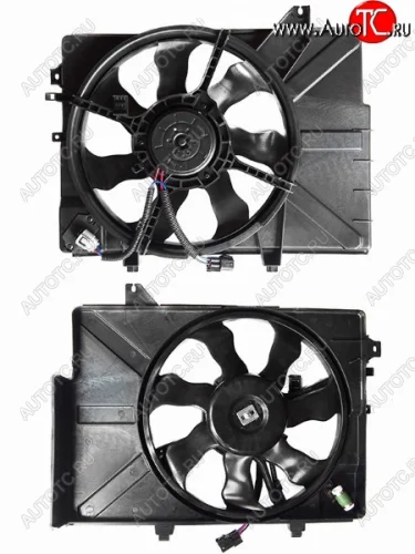Вентилятор радиатора в сборе SAT Hyundai Getz TB хэтчбэк 5 дв. дорестайлинг (2002-2005)