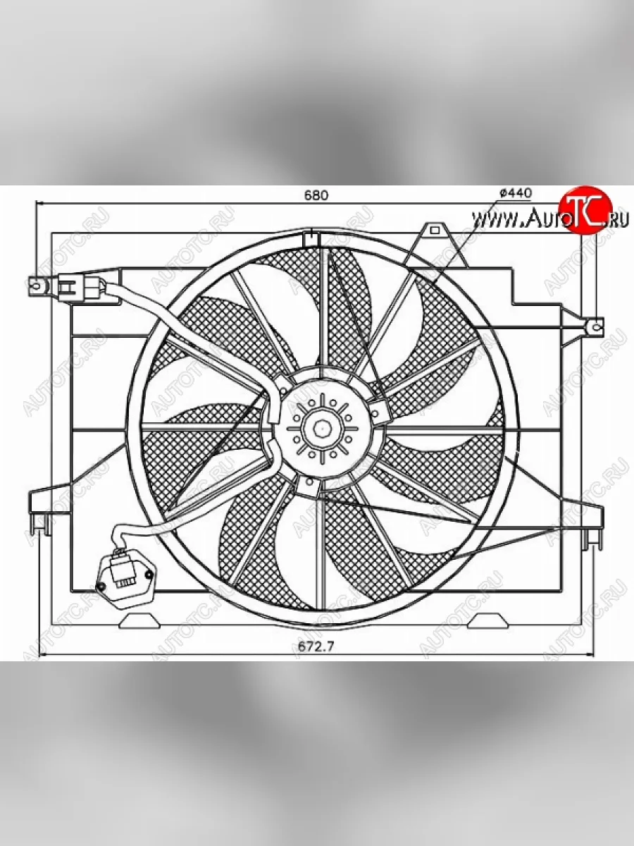 Вентилятор радиатора в сборе SAT (2,0i / 2,0d)  Hyundai Tucson (2004-2010), KIA Sportage (2004-2010)  в Самаре Самарской области