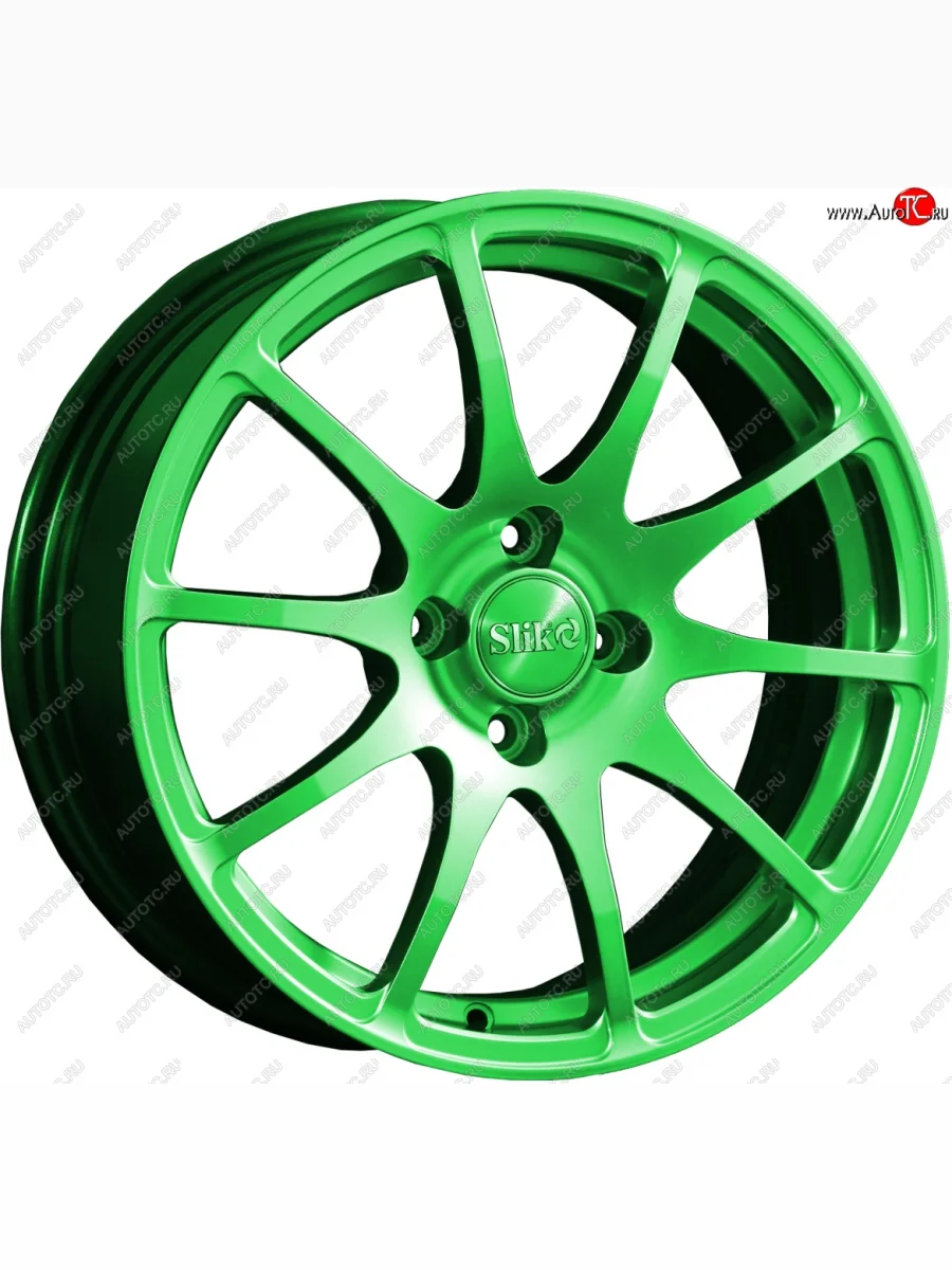 Кованый диск Slik classik R16x6.5 RAL 6038 ярко-зеленый (6038) 6.5x16 Seat Altea 5P дорестайлинг (2004-2009) 5x112.0xDIA57.1xET45.0 (Цвет: 6038)