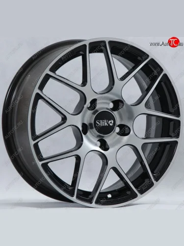 Кованый диск Slik premium R16x6.5 Черный глянцевый с белой лицевой поверхностью (BKFW) 6.5x16 (Цвет: BKFW) 