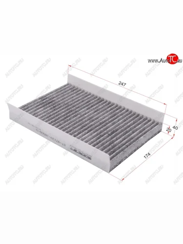 Фильтр салонный SAT (Угольный) Hyundai I30  FD (2007-2012), KIA Ceed  1 ED (2006-2012)