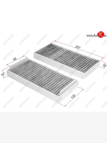 Фильтр салонный SAT (комплект, угольный) (Угольный) Mercedes-Benz CL class  W215 - S class  W220