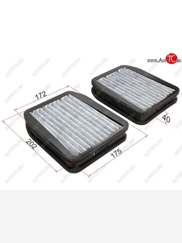 Фильтр салонный SAT (комплект, 202*175*40 mm) Mercedes-Benz E-Class  W211 (2002-2009) дорестайлинг седан, рестайлинг седан