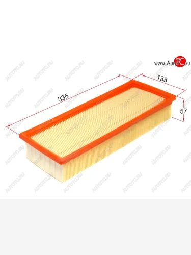 Фильтр воздушный двигателя SAT (335х133х57 мм) Audi 100  C3 (1982-1987), Audi 80 ( B3,  B4) (1986-1996), Volkswagen Golf  2 Mk2 (1983-1992), Volkswagen Jetta  А2 (1984-1992)