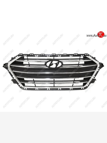 Решётка радиатора SAT (хром) Hyundai Elantra AD дорестайлинг (2016-2019)