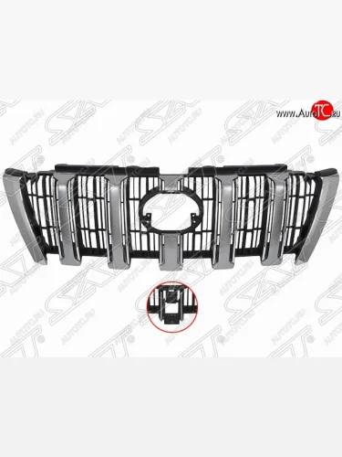 Решётка радиатора (под камеру) SAT Toyota Land Cruiser Prado  J150 (2013-2017) 1-ый рестайлинг