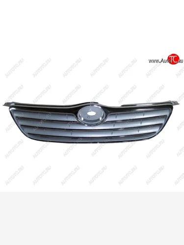 Решётка радиатора (серая с хромом) SAT Toyota Corolla Fielder  E120 (2002-2004) универсал 1-ый рестайлинг