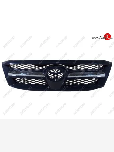 Решётка радиатора (черная с хромом) SAT (черная с хромом) Toyota Hilux AN10,AN20 дорестайлинг (2004-2008)