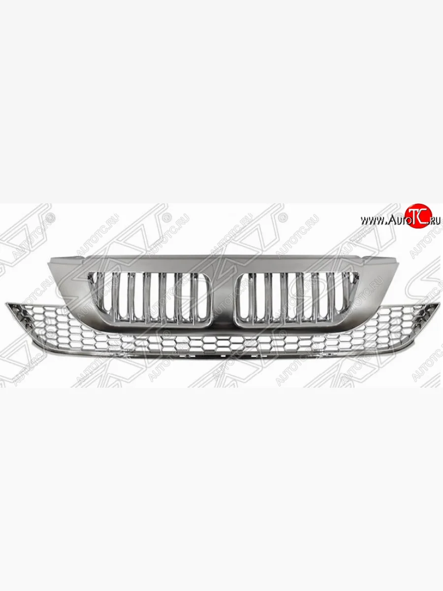 Решётка радиатора SAT (комлект верх + низ) Honda CR-V RE1,RE2,RE3,RE4,RE5,RE7 дорестайлинг (2007-2010) (Хром)  в Перми Пермском крае