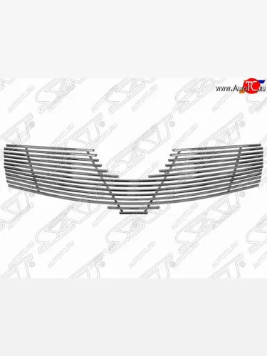 Декоративный элемент решетки радиатора (хром) SAT Toyota Vitz XP90 хэтчбэк 5 дв. дорестайлинг (2005-2007)